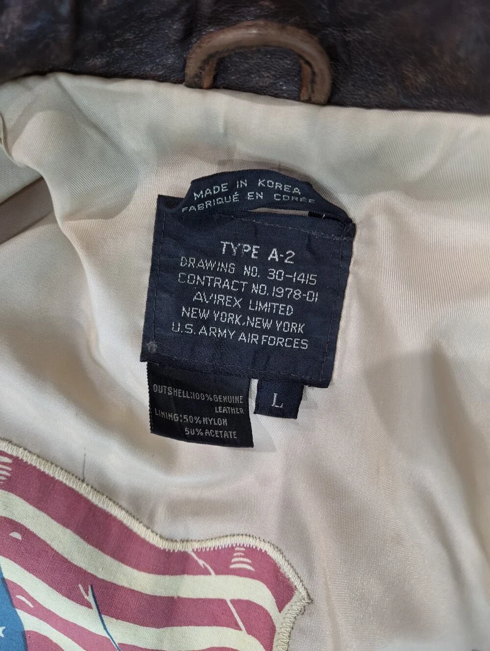 Vintage Avirex Type A-2 Genuine Leather Flight Bomber Jacket –